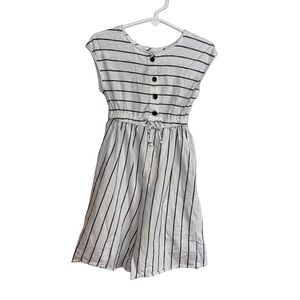 Art Class 2T White With Black Stripes Jumpsuit